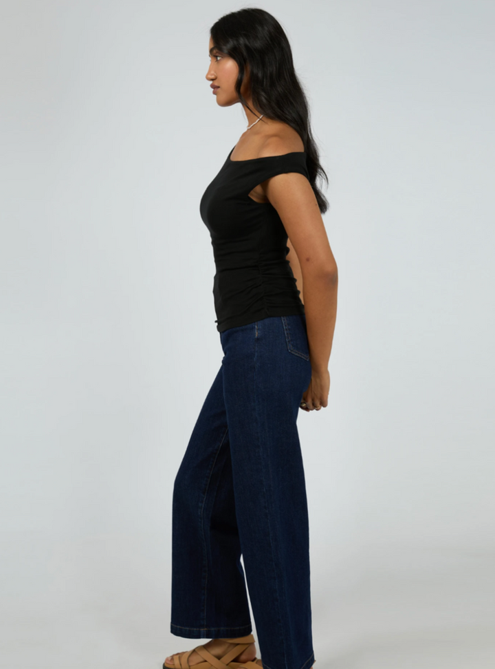 Kylie Off The Shoulder Top - Black