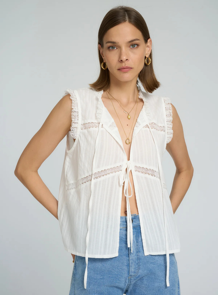 Jupiter Lace Top - White