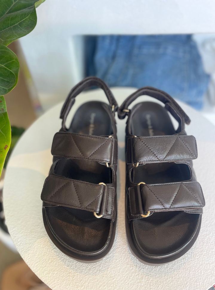 Ulyssa Sandal - Choc Leather