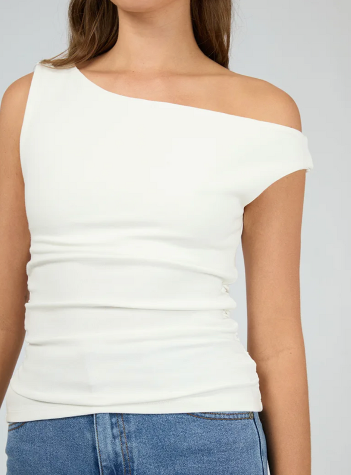 Kylie Off The Shoulder Top - Vintage White