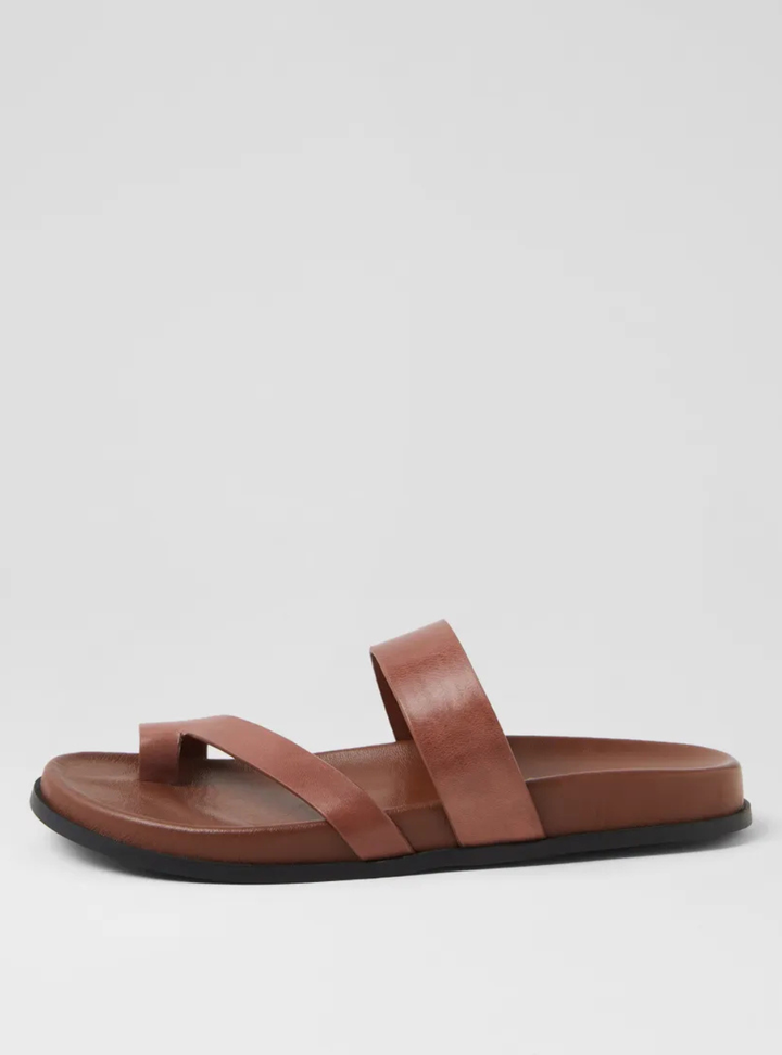 Haulen Leather Sandals - Walnut