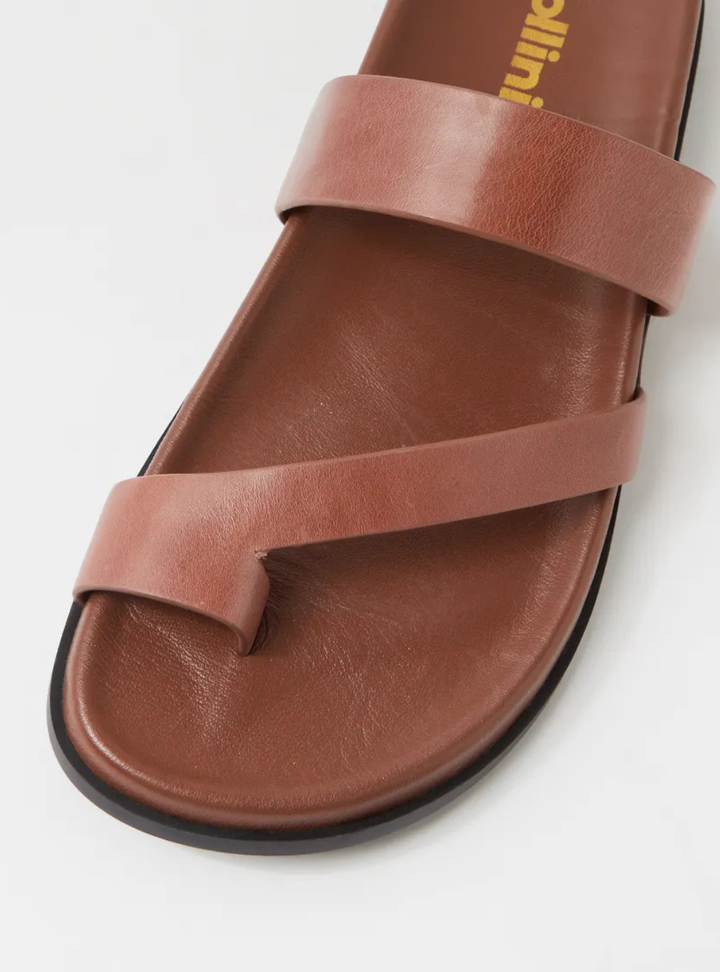 Haulen Leather Sandals - Walnut
