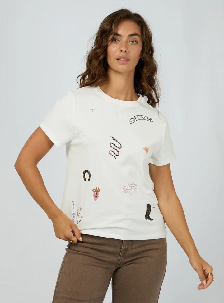 Western Dreamer Tee - Vintage White