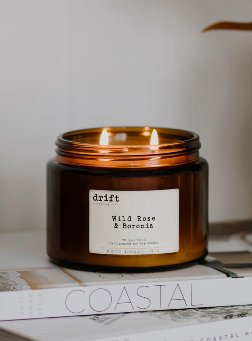Wild Rose & Boronia Candle (XL Amber)