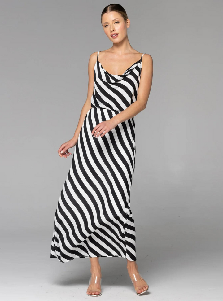 Wonderland Cami - Black White Stripe