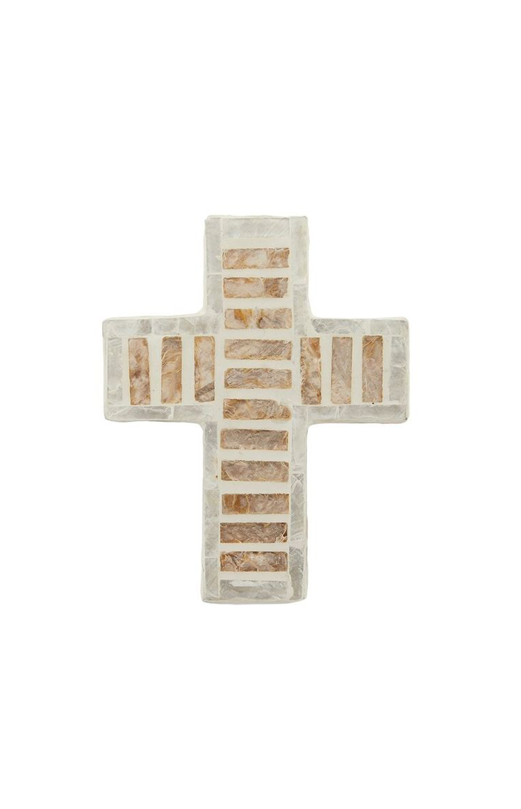 NATURAL NASSAU INLAY CROSS - SMALL