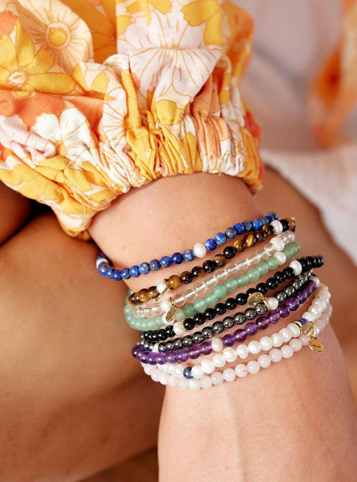 Onyx & Pearl Prosperity Gem Bracelet