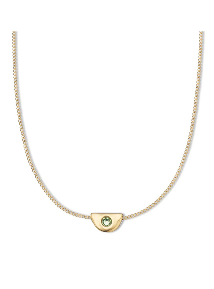 August Peridot Birthstone 18k gold plated