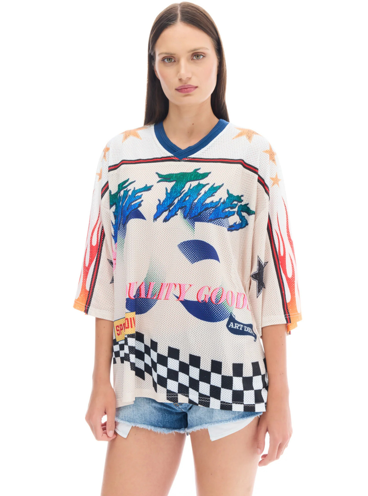 05 Racer Football Jersey - Off White