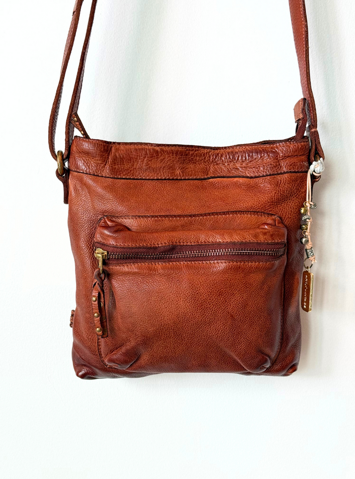 Presley Cross Body Zip Pocket Bag - Tan