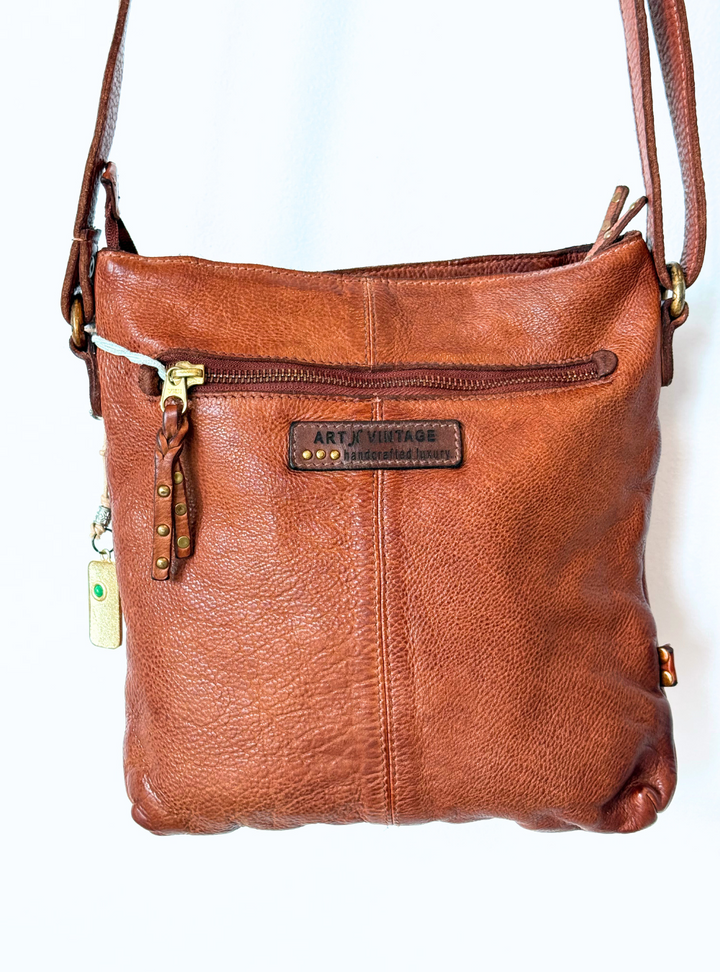 Presley Cross Body Zip Pocket Bag - Tan