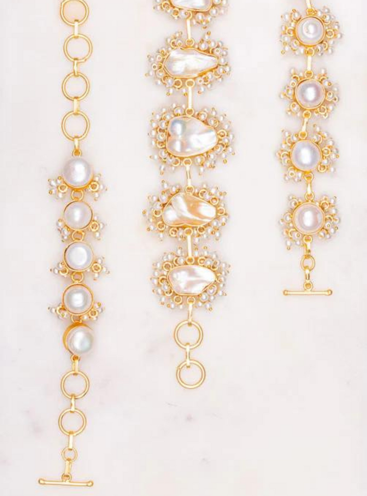 Gold Luxe Pearl Bracelet - Serene Siren