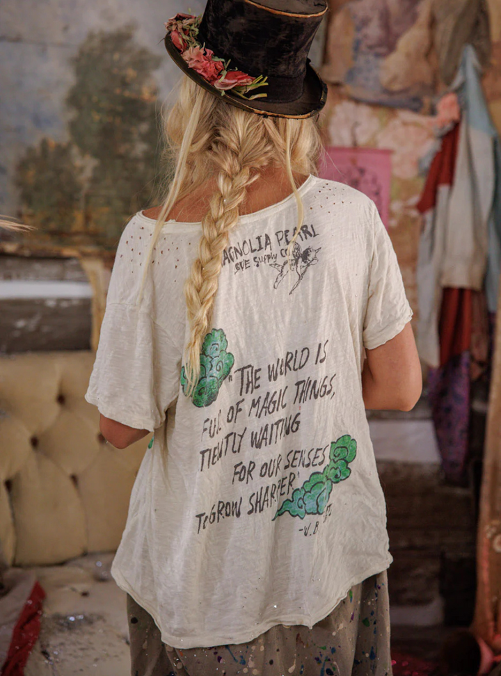 Magnolia Pearl Yeats Magic Dragon Tee 2664 - Moonlight