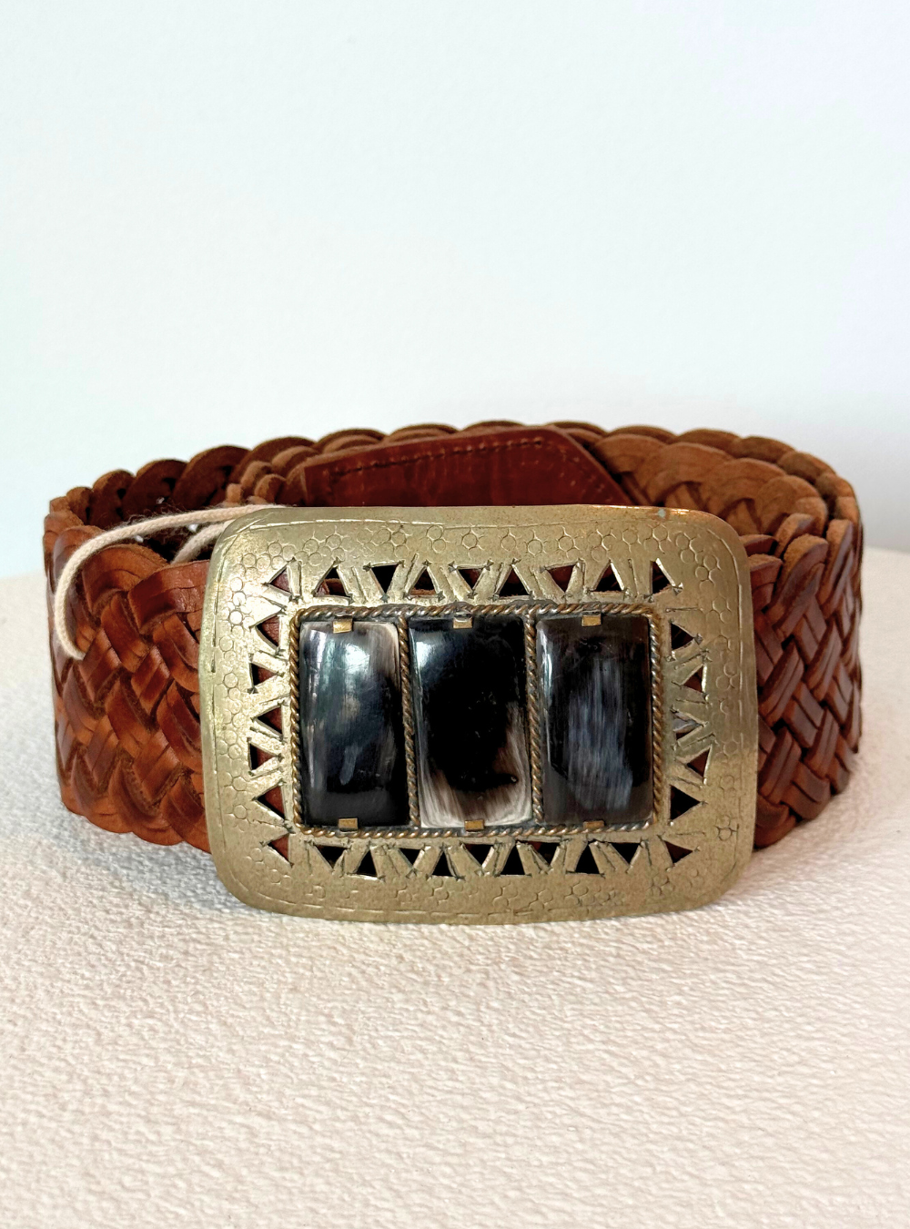 Chunky Buckle Belt - Brown