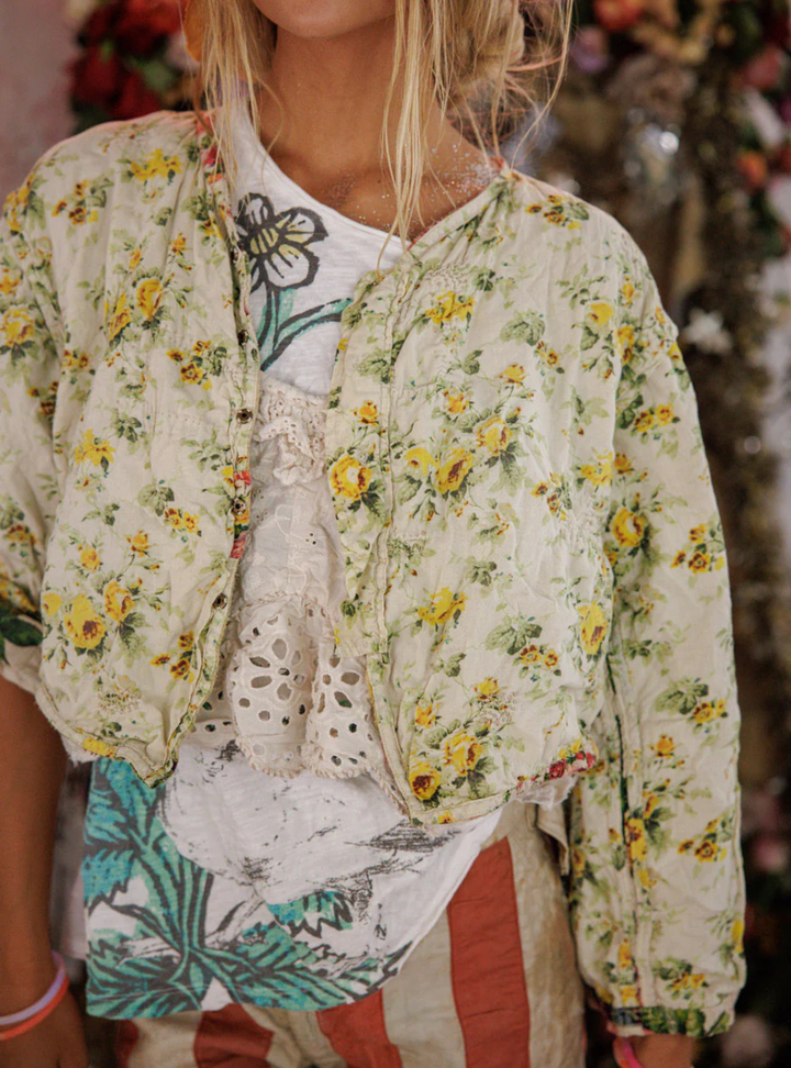 Magnolia Pearl Floral Cropped Leni Jacket 697 - Postcards