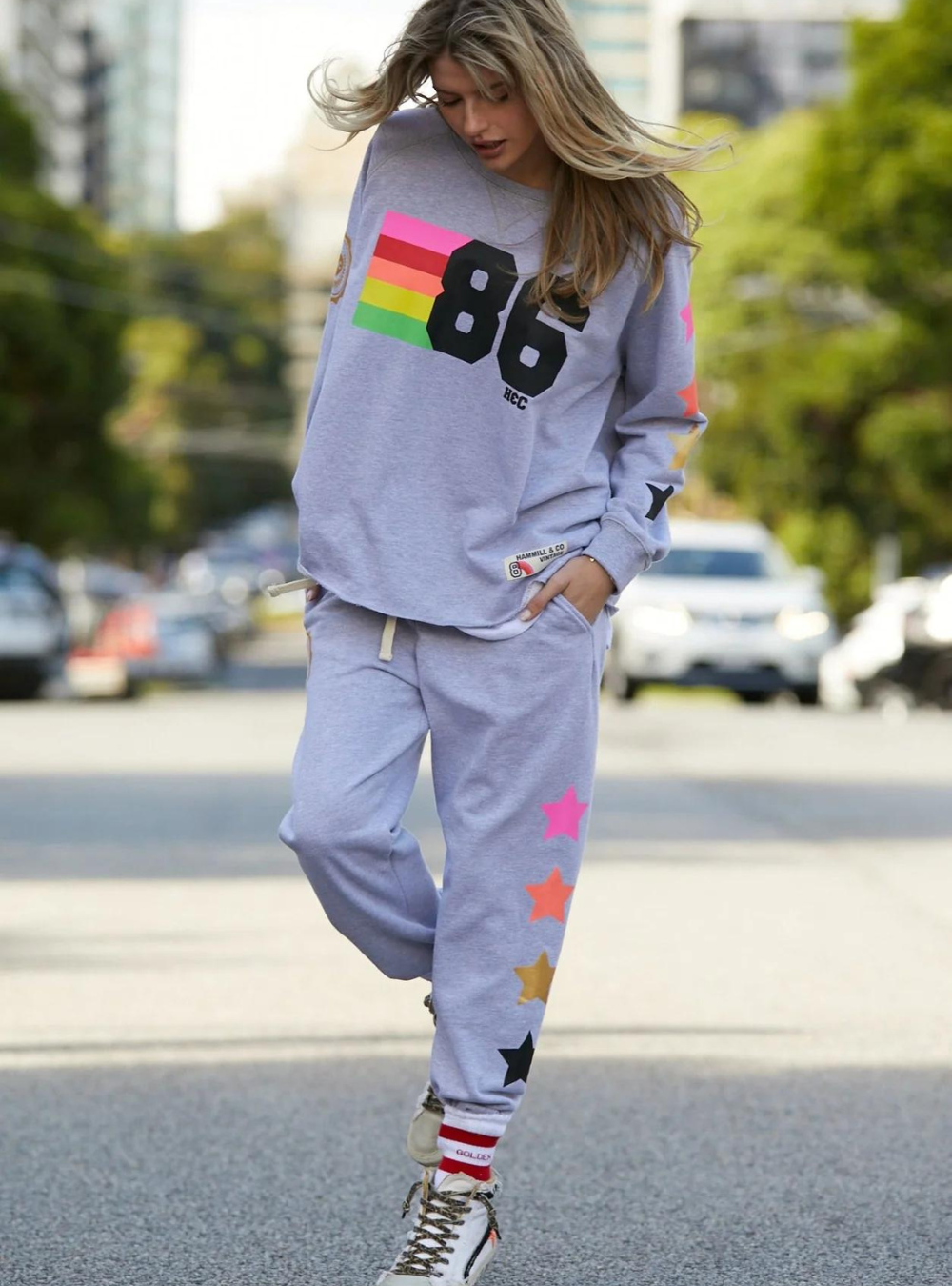86 Grey Marle Trackpant