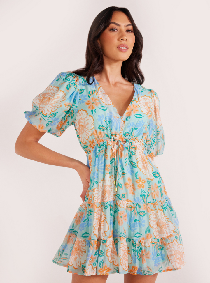 Evelyn Puff Sleeve Mini Dress