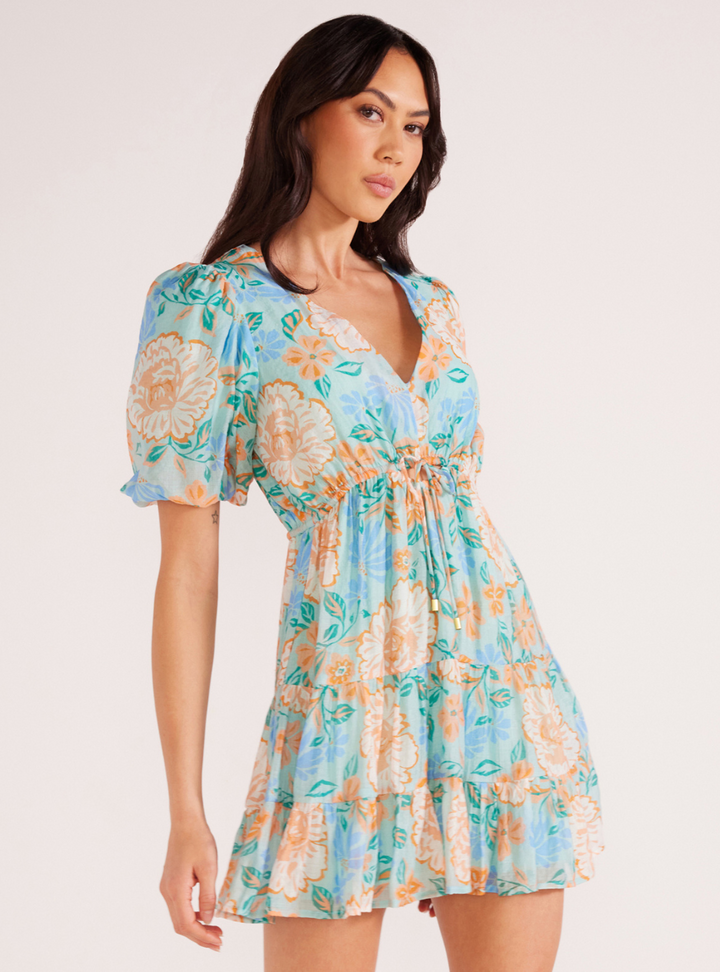 Evelyn Puff Sleeve Mini Dress