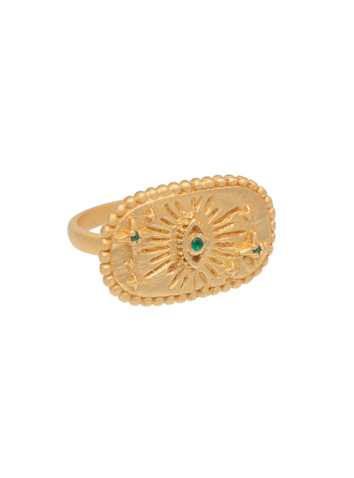 Berber Ring - Green Zircon