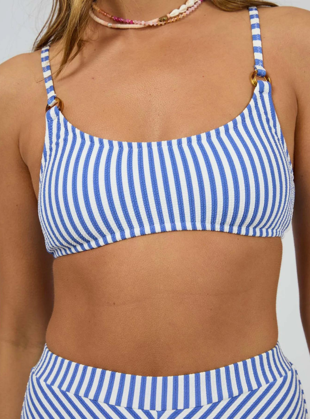 Amore Stripe Bandeau - White