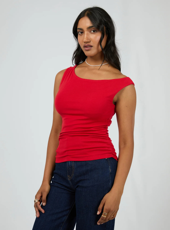 Kylie Off Shoulder Top - Red