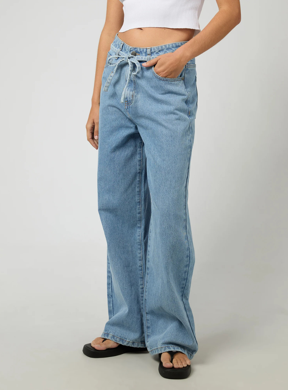 Gia High Rise Baggy - Light Blue