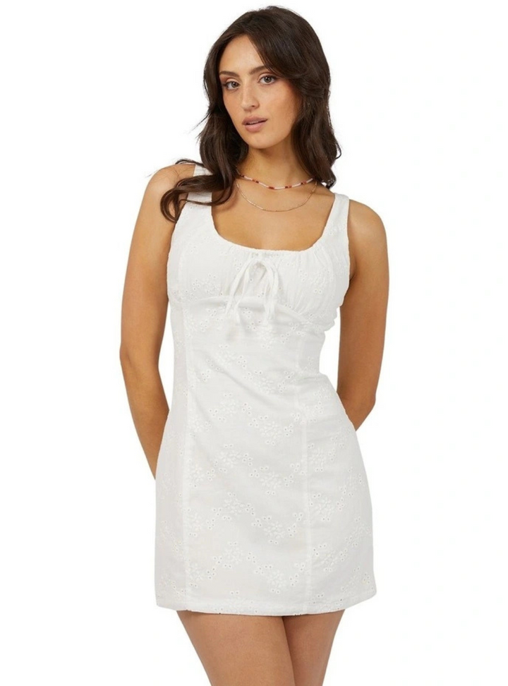 Sutton Broderie Mini Dress - Vintage White