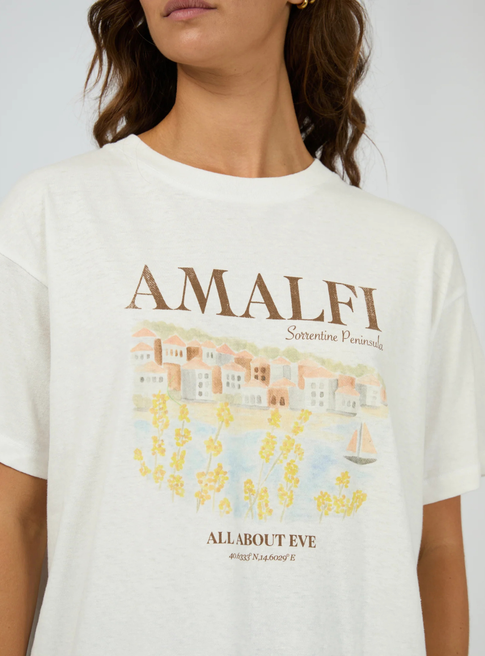 Amalfi Relaxed Tee - Vintage White