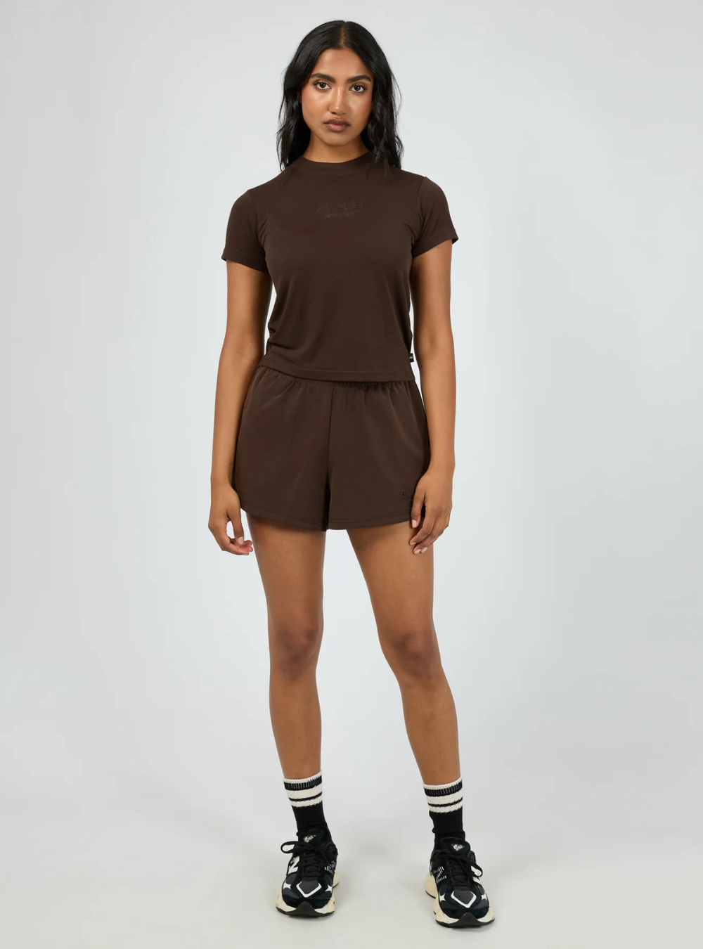 Luxe Active Tee - Brown
