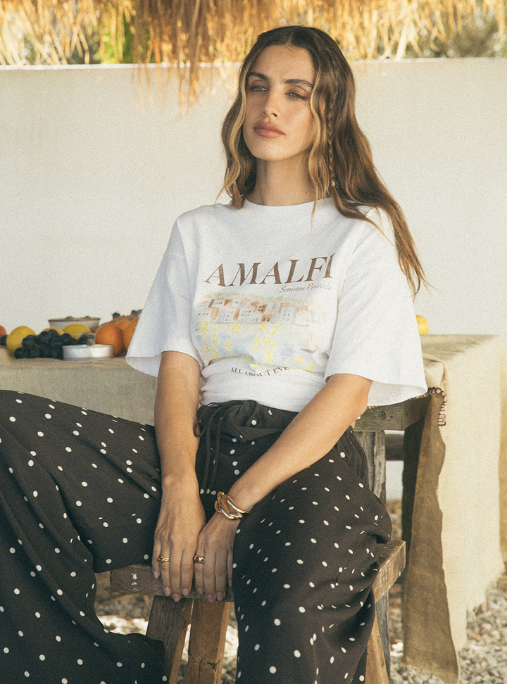 Amalfi Relaxed Tee - Vintage White