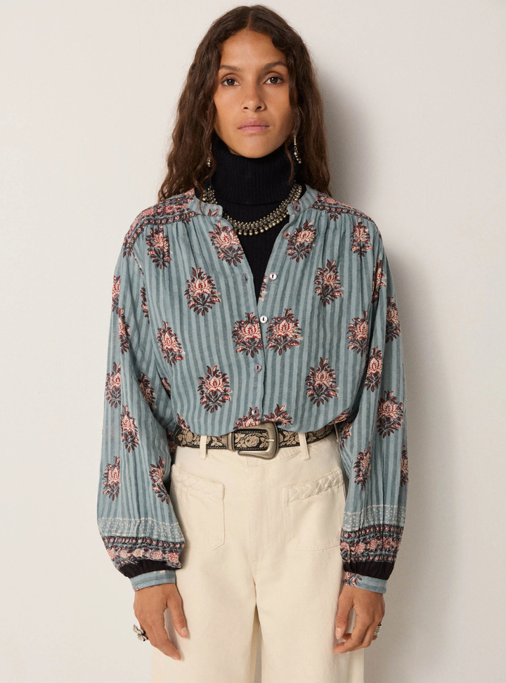 Omara Blouse - Cerulean Mist