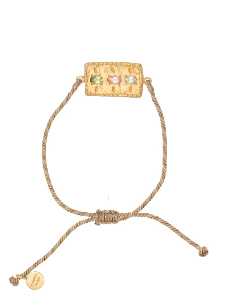 Beige Amira Bracelet - Multi Tourmaline