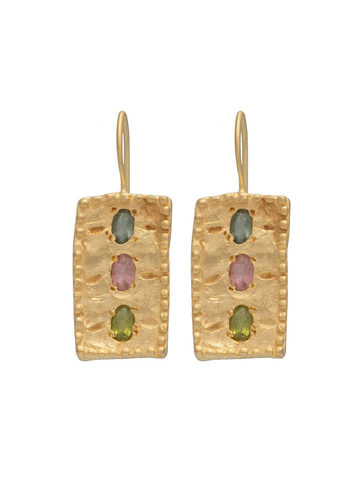 Amira Earrings - Multi Tourmaline