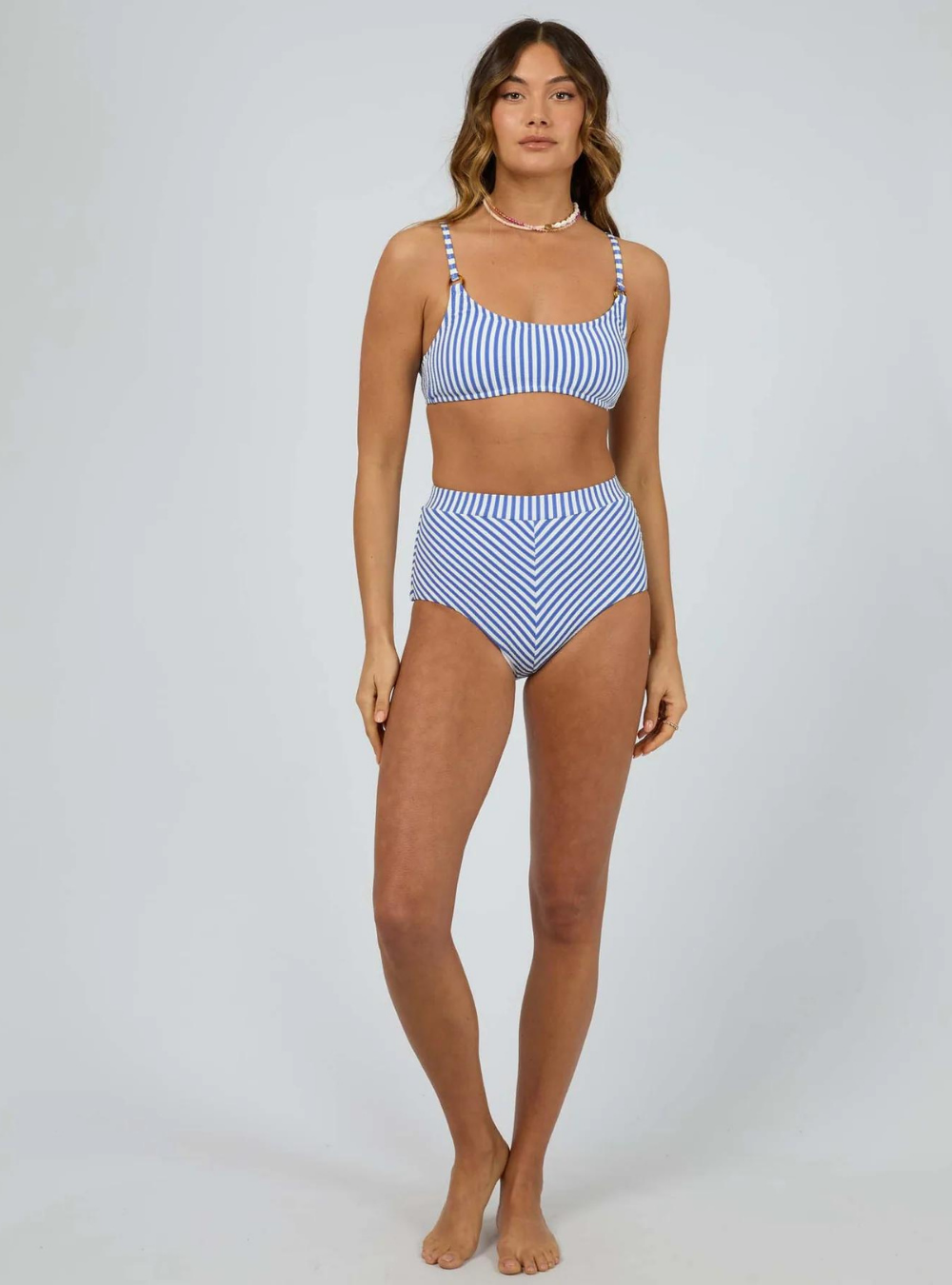 Amore Stripe Bandeau - White