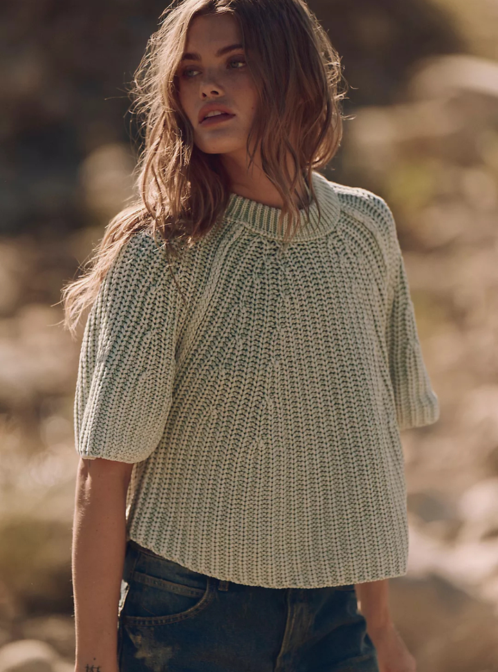 Amy Sweater Tee - Cameo Green