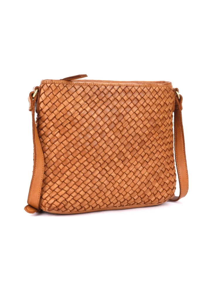 Angelica Woven Cross Body - Tan