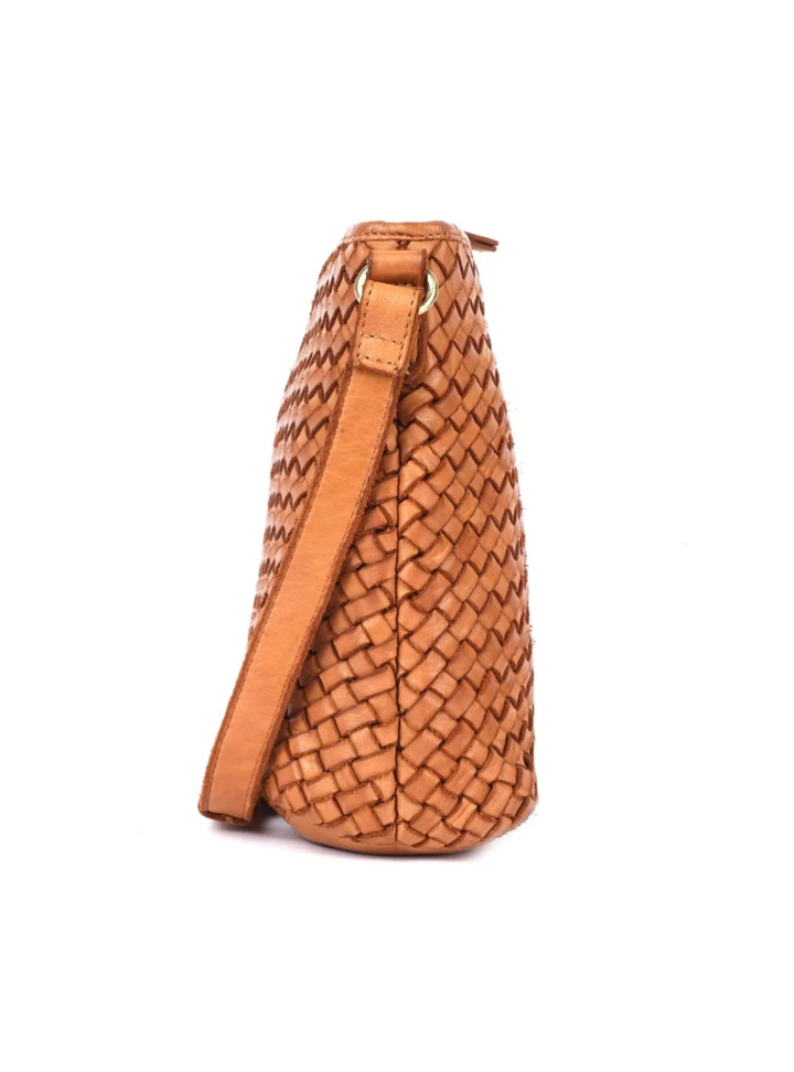 Angelica Woven Cross Body - Tan