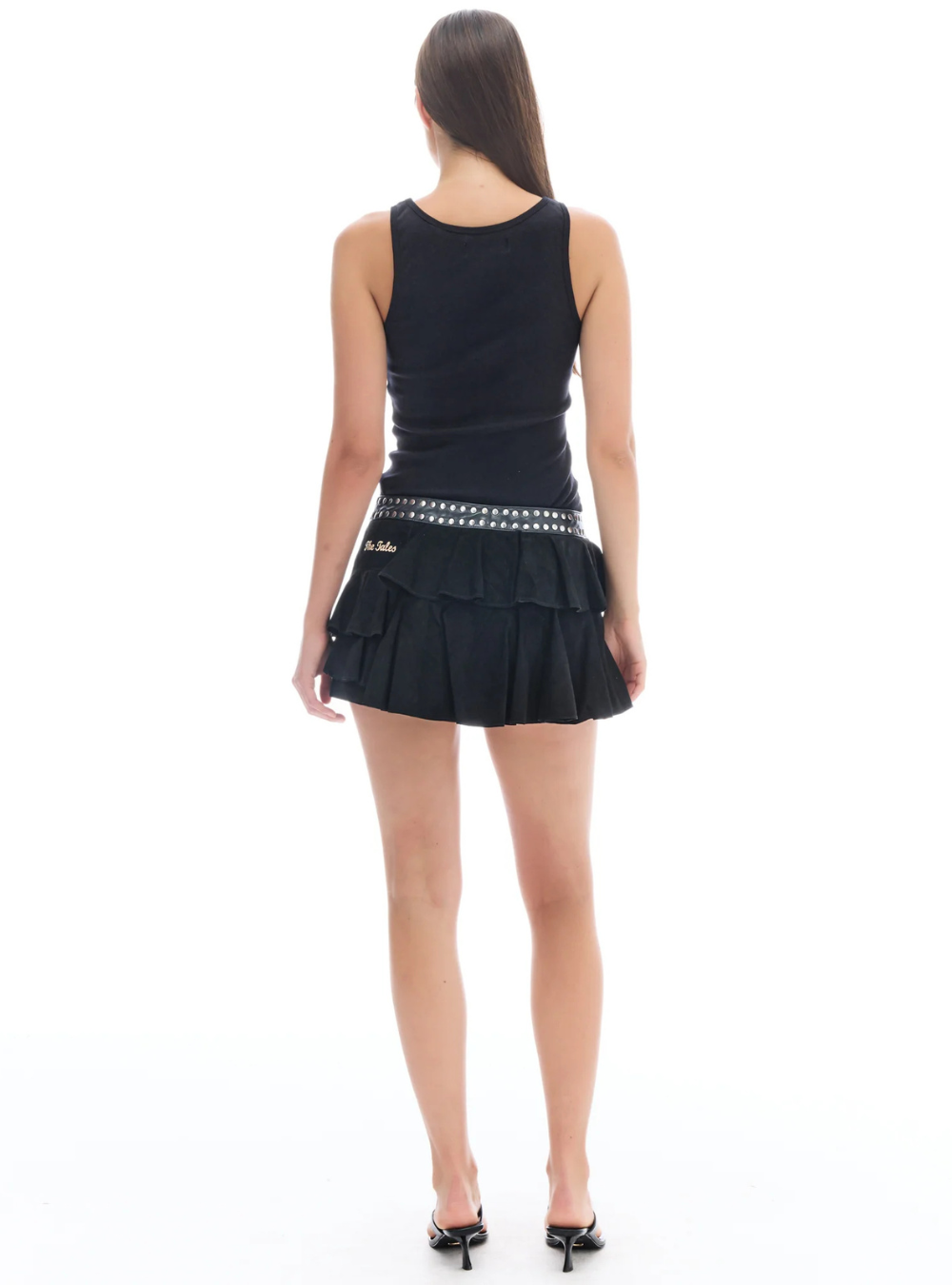 We Love 3D Animal Heart Singlet - Black