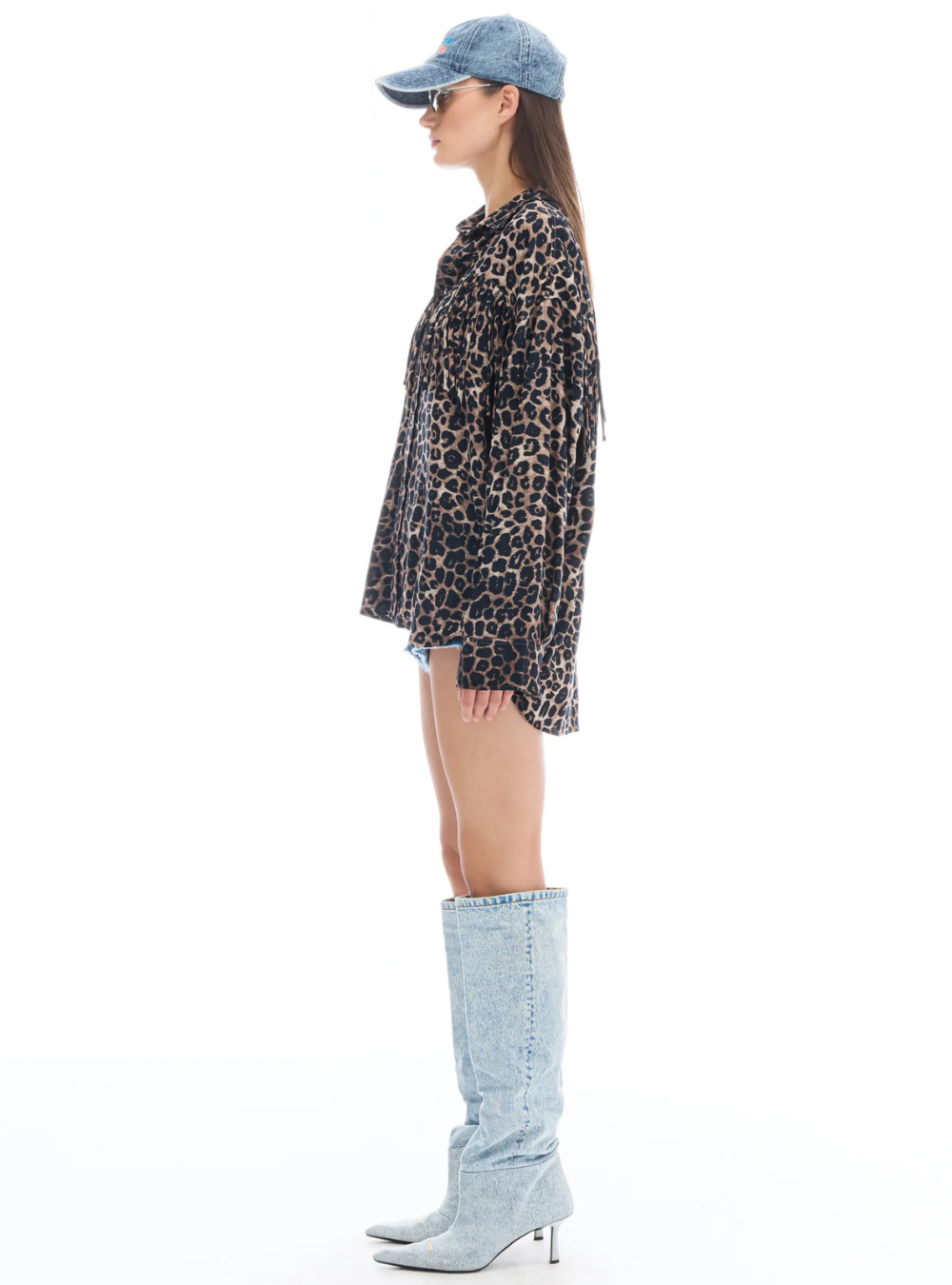 Ibiza Animal Fringed Long Sleeve Shirt