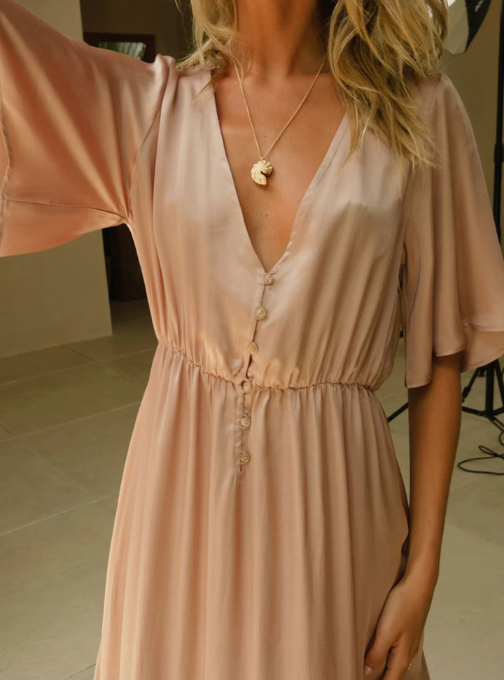 Lyra Dress - Antique Rose