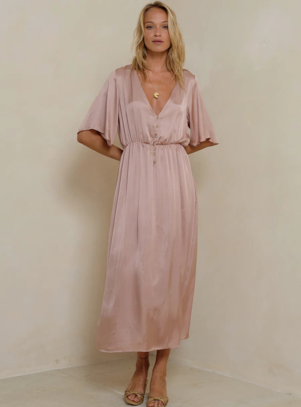 Lyra Dress - Antique Rose