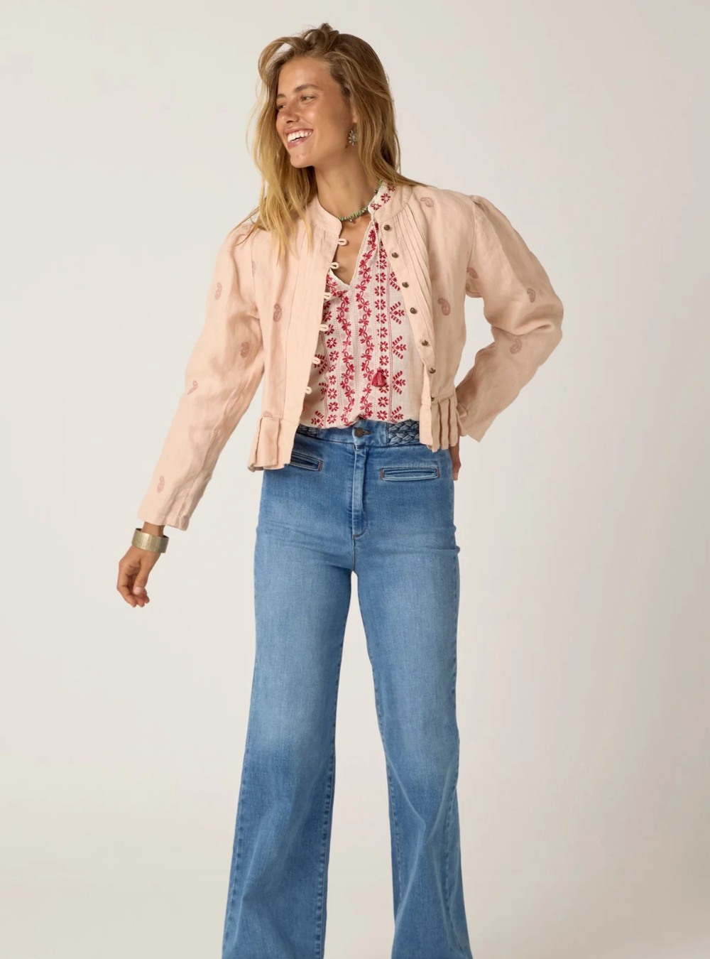 Antonella Blouse - Red Cranberry