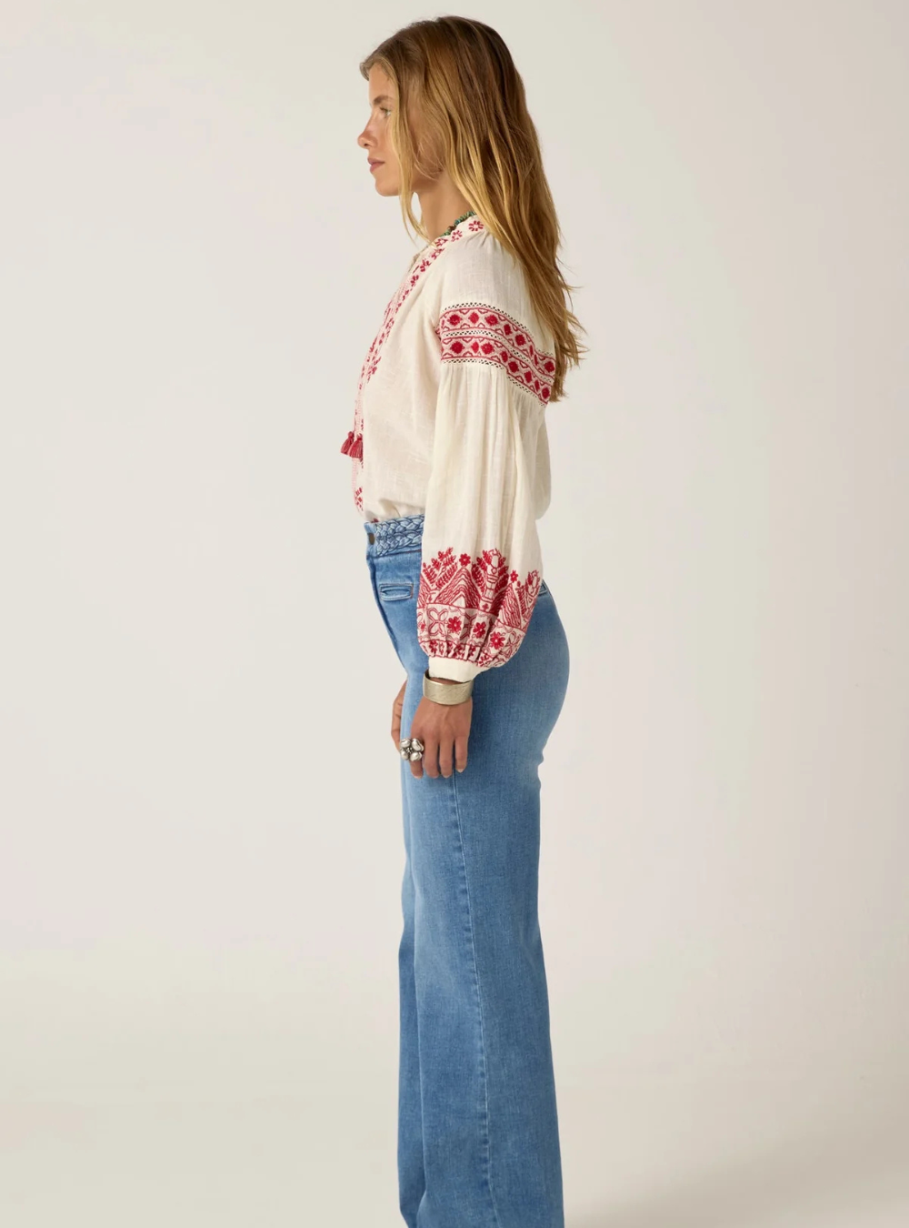 Antonella Blouse - Red Cranberry