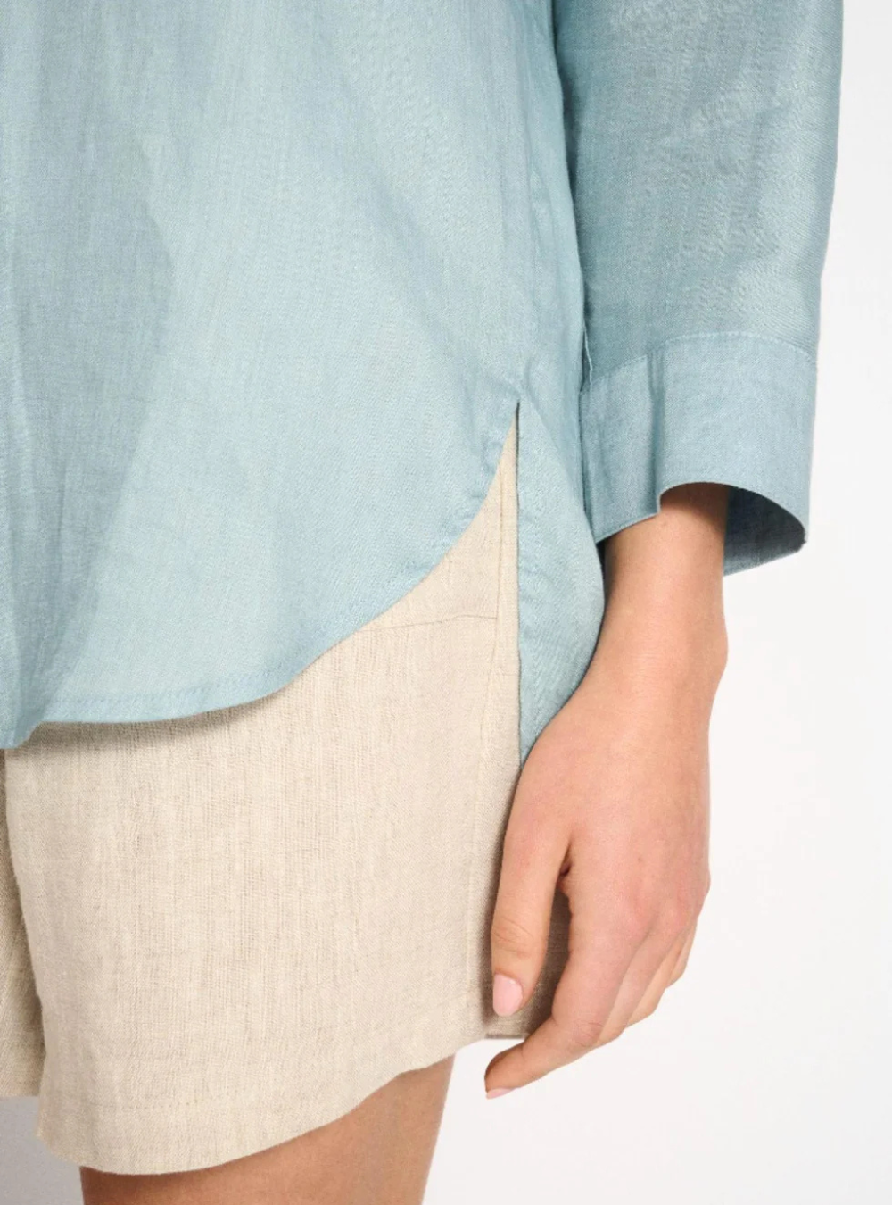 Boyfriend Shirt - Aqua Haze