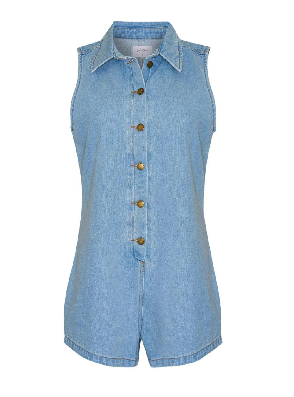 Aria Playsuit - Mid Blue Denim