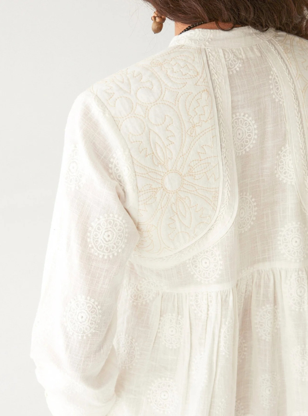 Ariana Blouse - Mosaique Ivory