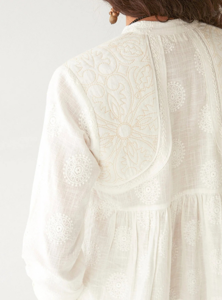 Ariana Blouse - Mosaique Ivory