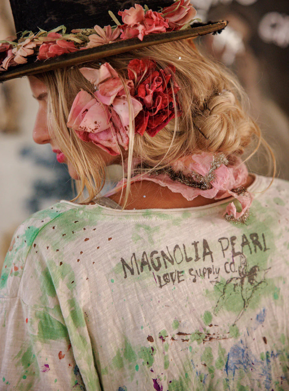 Magnolia Pearl Floral Songbird Art Class Tee 2567 - True