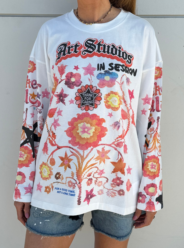 Art Studios In Session Longsleeve Tee - Pink
