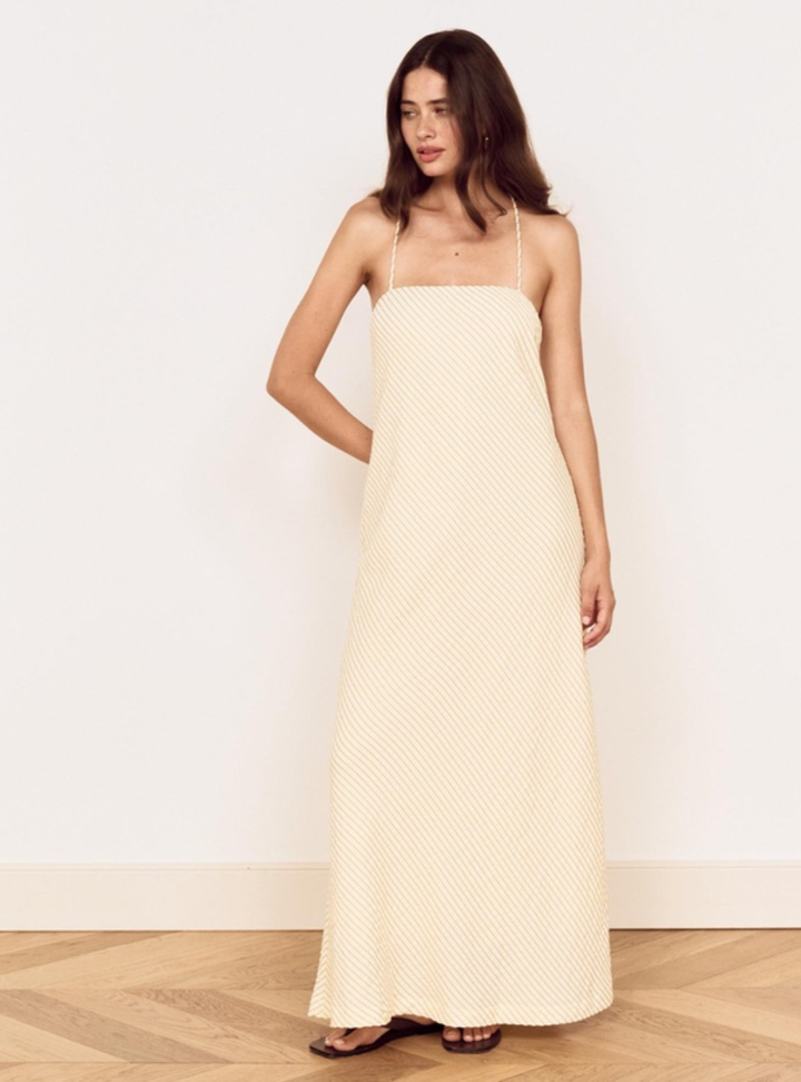 Asa Maxi Sundress - Latte Stripe